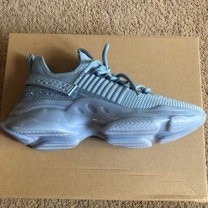 Baby blue sneakers